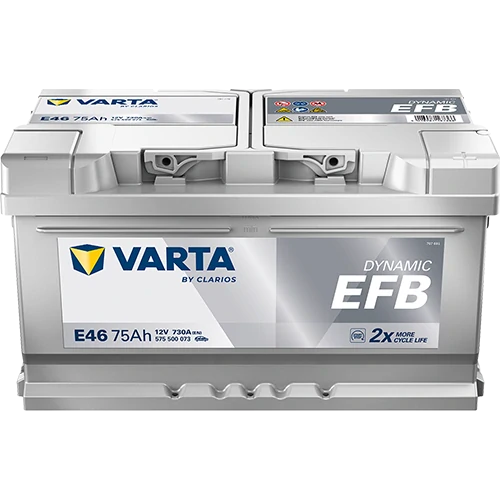 Autobaterie Varta Dynamic EFB 12V 75Ah 730A, 575 500 073, E46