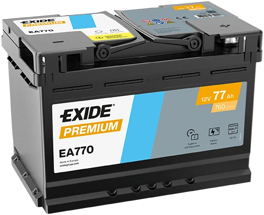 Autobaterie Exide Premium 12V 77Ah 760A, EA770