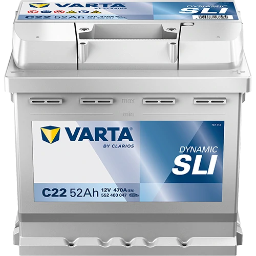 Autobaterie Varta Dynamic SLI 12V 52Ah 470A, 552 400 047, C22