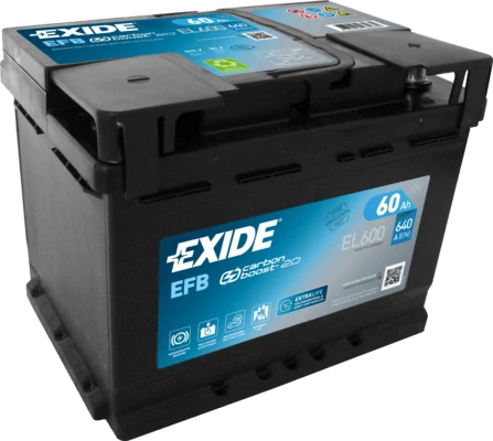 Autobaterie Exide Start-Stop EFB 12V 60Ah 640A, EL600