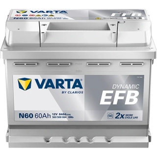 Autobaterie Varta Dynamic EFB 12V 60Ah 640A, 560 500 064, N60