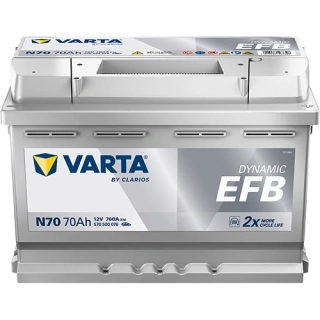 Autobaterie Varta Dynamic EFB 12V 70AH 760A, 570 500 076, N70