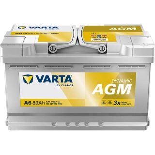 Autobaterie Varta Dynamic AGM 12V 80Ah 800A, 580 901 080, A6