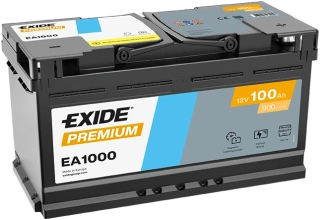 Autobaterie Exide Premium 12V 100Ah 900A, EA1000 