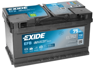 Autobaterie Exide Start-Stop EFB 12V 75Ah 730A, EL752
