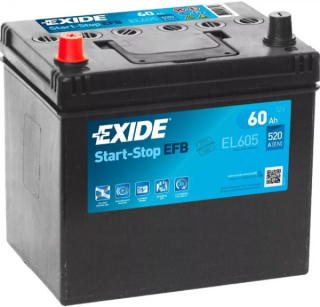 Autobaterie Exide Start-Stop EFB 12V 60Ah 520A, EL605