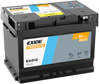Autobaterie Exide Premium 12V 61Ah 600A, EA612