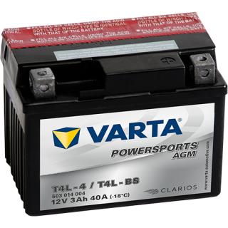 Motobaterie Varta Powersports AGM 3Ah, 12V, 503 014 004, T4L-4 / T4L-BS