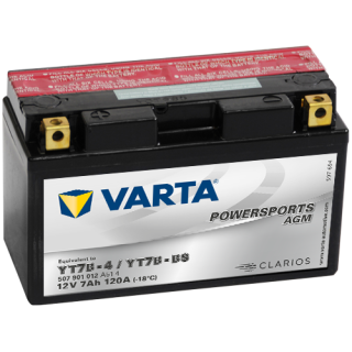Motobaterie Varta Powersports AGM 7Ah, 12V, 507 901 012, YT7B-4 / YT7B-BS