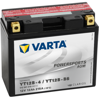 Motobaterie Varta Powersports AGM 12Ah, 12V, 512 901 019, YT12B-4 / YT12B-BS