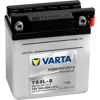 Motobaterie Varta Powersports Freshpack 3Ah, 12V, 503 013 001, YB3L-B