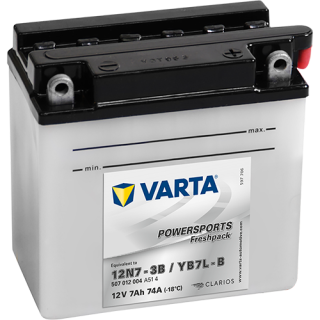 Motobaterie Varta Powersports Freshpack 7Ah, 12V, 507 012 004, 12N7-3B