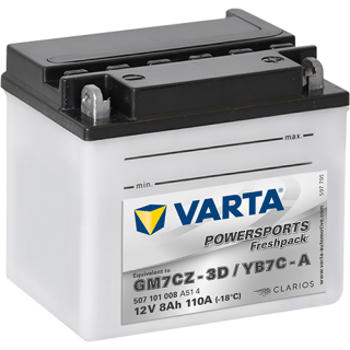 Motobaterie Varta Powersports Freshpack 8Ah, 12V, 507 101 008, YB7C-A