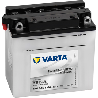Motobaterie Varta Powersports Freshpack 8Ah, 12V, 508 013 008, YB7-A