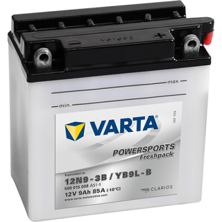Motobaterie Varta Powersports Freshpack 9Ah, 12V, 509 015 008, 12N9-3B