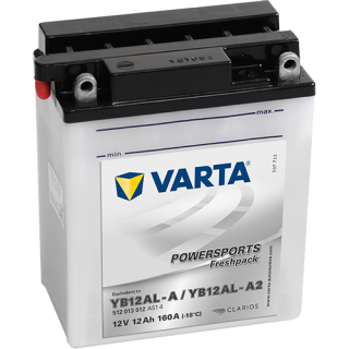 Motobaterie Varta Powersports Freshpack 12Ah, 12V, 512 013 012, YB12AL-A2