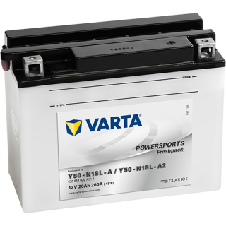Motobaterie Varta Powersports Freshpack 20Ah, 12V, 520 012 020, Y50-N18L-A
