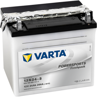 Motobaterie Varta Powersports Freshpack 24Ah, 12V, 524 100 020, 12N24-3