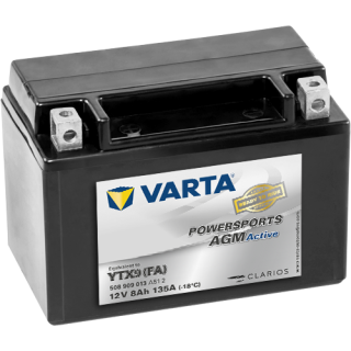 Motobaterie Varta Powersports AGM Active 8Ah, 12V, 508 909 013, YTX9-4