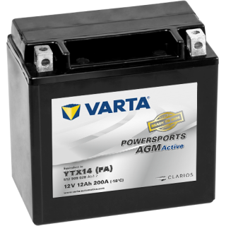 Motobaterie Varta Powersports AGM Active 12Ah, 12V, 512 909 020, YTX14-4