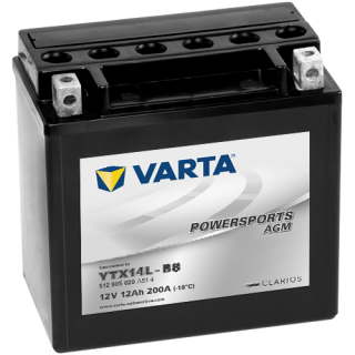 Motobaterie Varta Powersports AGM High Performance 12Ah, 12V, 512 905 020, YTX14L-BS