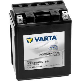 Motobaterie Varta Powersports AGM High Performance 12Ah, 12V, 512 918 021, YTX14AHL-BS