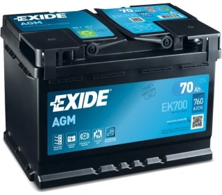 Autobaterie Exide Start-Stop AGM 12V 70Ah 760A, EK700