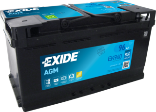 Autobaterie Exide Start-Stop AGM 12V 96Ah 850A, EK960