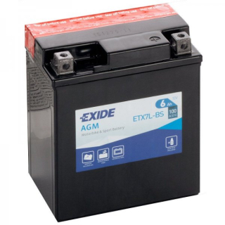 Motobaterie Exide Bike AGM 6Ah, 12V, ETX7L-BS