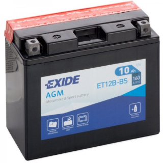 Motobaterie Exide Bike AGM 10Ah, 12V, ET12B-BS