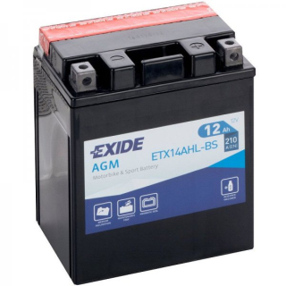 Motobaterie Exide Bike AGM 12Ah, 12V, ETX14AHL-BS