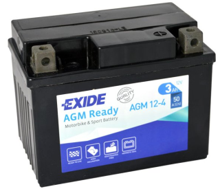 Motobaterie Exide Bike AGM Ready 3Ah, 12V, AGM12-4