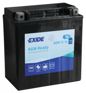 Motobaterie Exide Bike AGM Ready 16Ah, 12V, AGM12-16