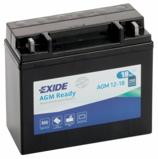 Motobaterie Exide Bike AGM Ready 18Ah, 12V, AGM12-18