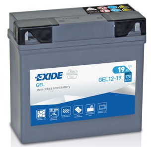 Motobaterie Exide Bike GEL 19Ah, 12V, GEL12-19