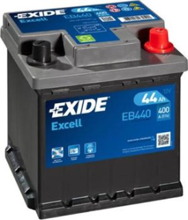 Autobaterie Exide Excell 12V 44Ah 400A, EB440