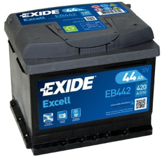 Autobaterie Exide Excell 12V 44Ah 420A, EB442