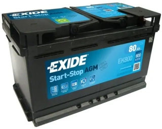 Autobaterie Exide Start-Stop AGM 12V 80Ah 800A, EK800