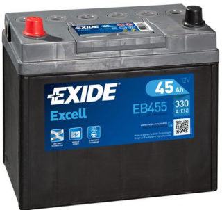 Autobaterie Exide Excell 12V 45Ah 330A, EB455