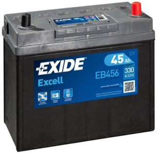 Autobaterie Exide Excell 12V 45Ah 330A, EB456