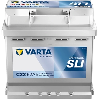 Autobaterie Varta Dynamic SLI 12V 52Ah 470A, 552 400 047, C22