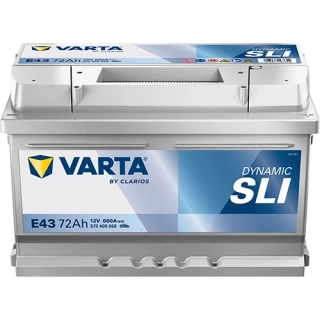 Autobaterie Varta Dynamic SLI 12V 72Ah 680A, 572 409 068, E43