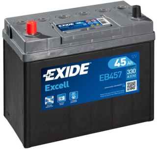 Autobaterie Exide Excell 12V 45Ah 330A, EB457