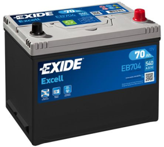 Autobaterie Exide Excell 12V 70Ah 540A, EB704