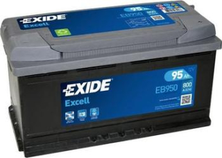 Autobaterie Exide Excell 12V 95Ah 800A, EB950