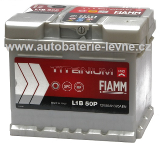 Autobaterie Fiamm Titanium PRO 12V 50Ah 520A, L1B 50P