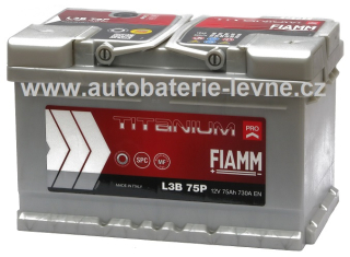 Autobaterie Fiamm Titanium PRO 12V 75Ah 730A, L3B 75P