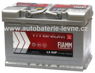 Autobaterie Fiamm Titanium PRO 12V 80Ah 730A, L3 80P